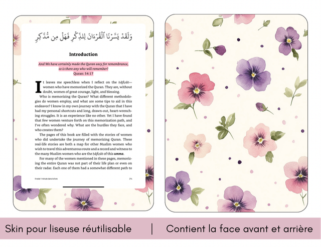 Skin pour liseuse - Douce pensée