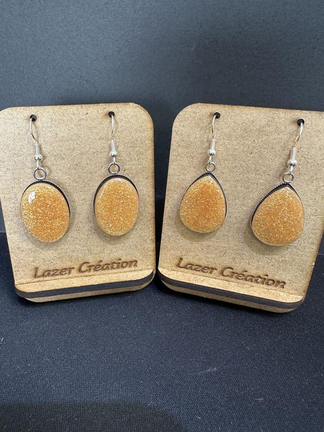 Boucles d'oreilles bois