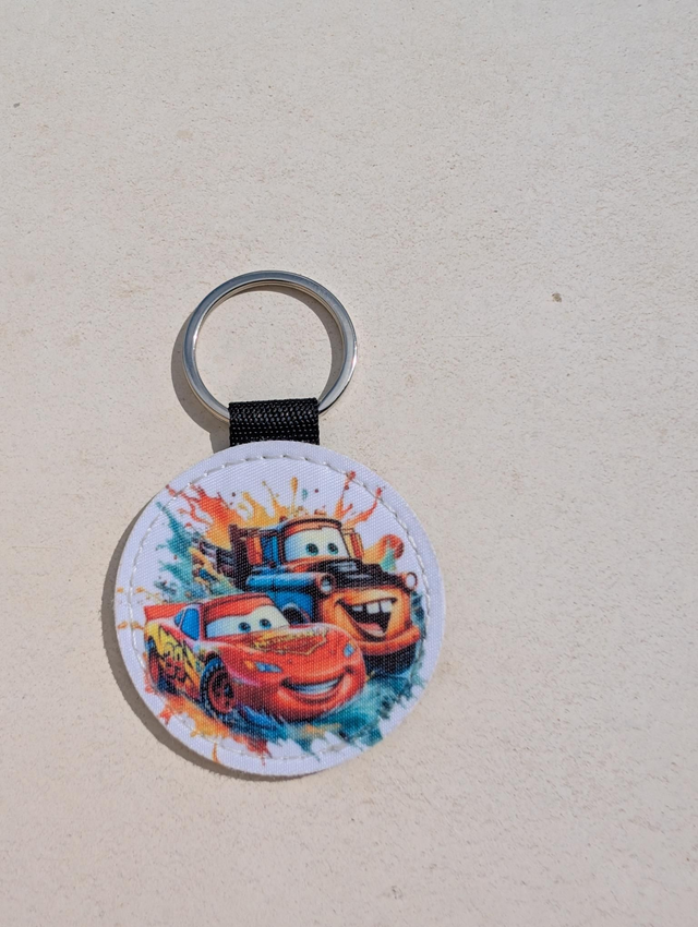 Portes clés sublimation tissu cars