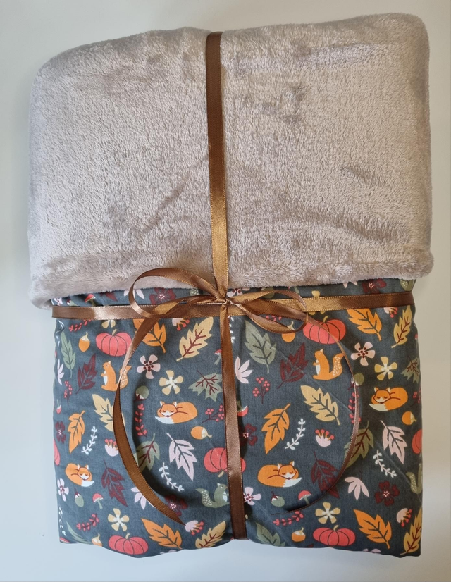 Couverture renard et polaire extra-douce 