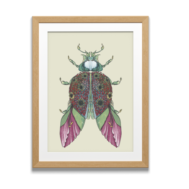 Art Print - Floral Bugs - Ladybird illustration