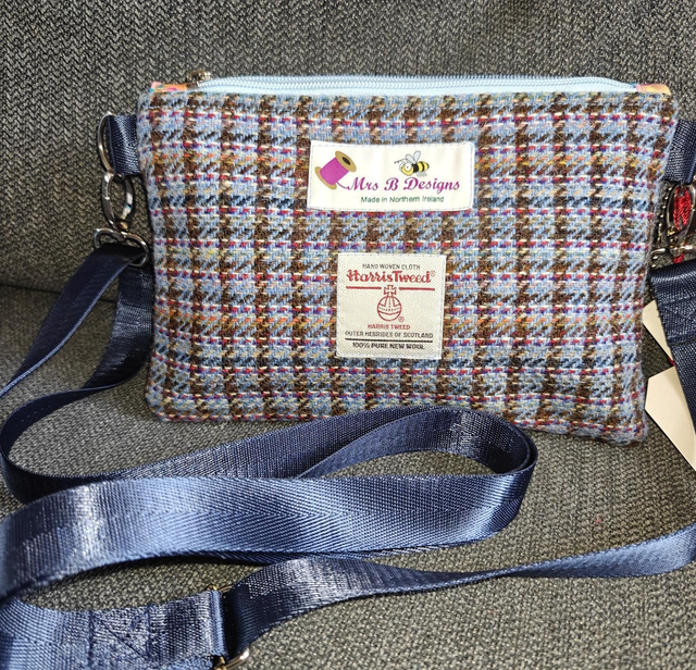 Harris Tweed nairn handbag, Scottish wool crossbody bag