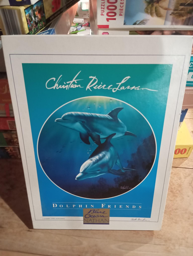 Puzzle blue ocean 1000 pièces dauphins