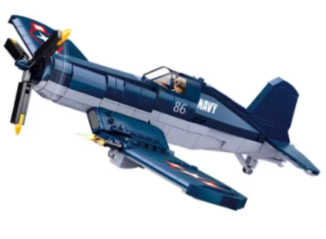 Bouwblokken set Militair - WW2 F4U-1 (550 blokjes)