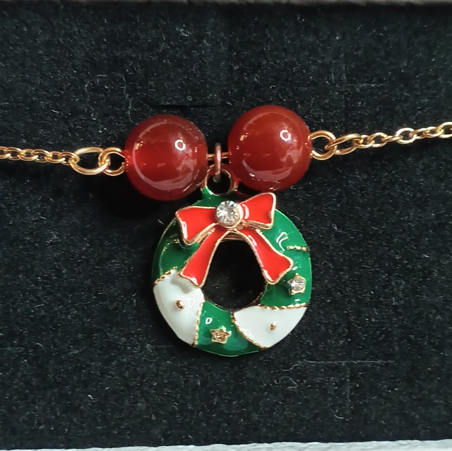 Gold Carnelian Bead Bracelet