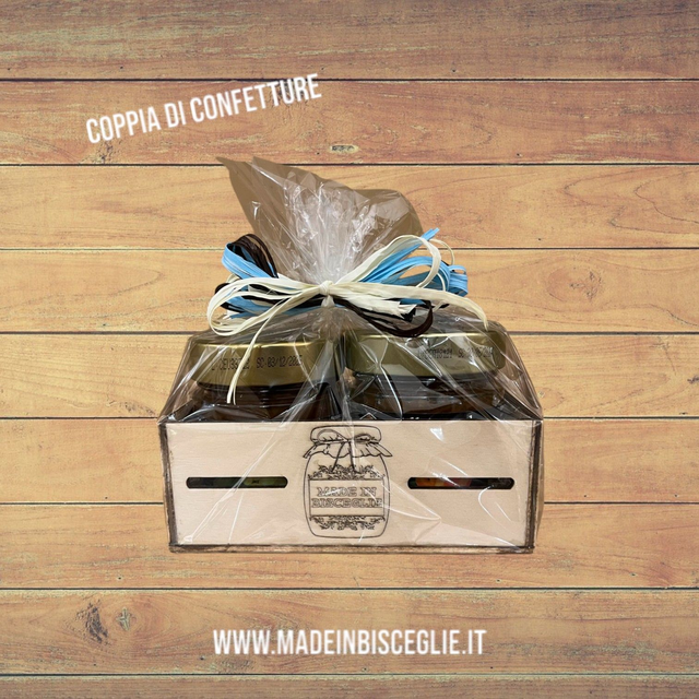 Cassettina con 2 confetture da 250gr 