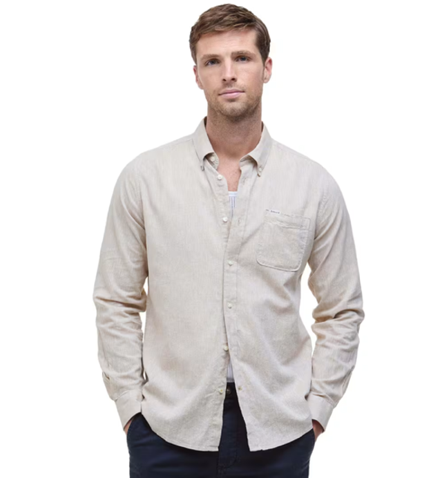 Barbour Nelson Tailored Men’s Shirt Stone 