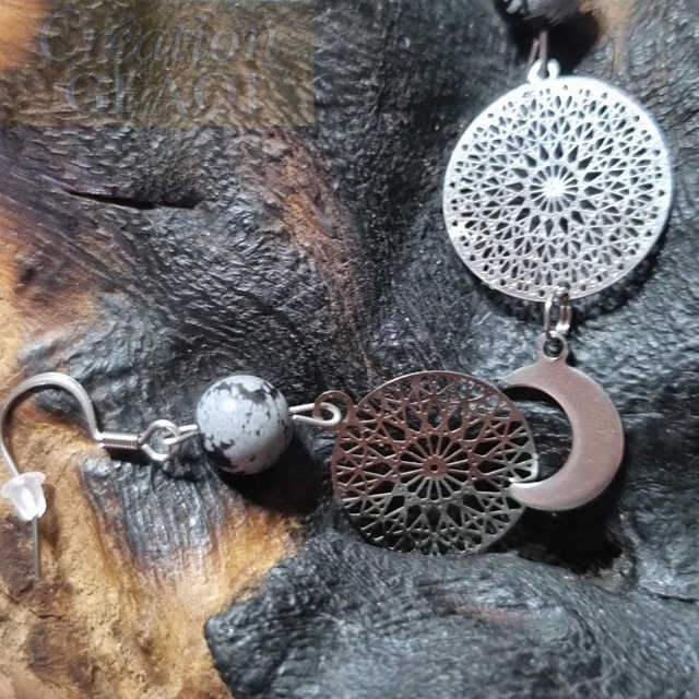 Obsidienne moucheté (neige)