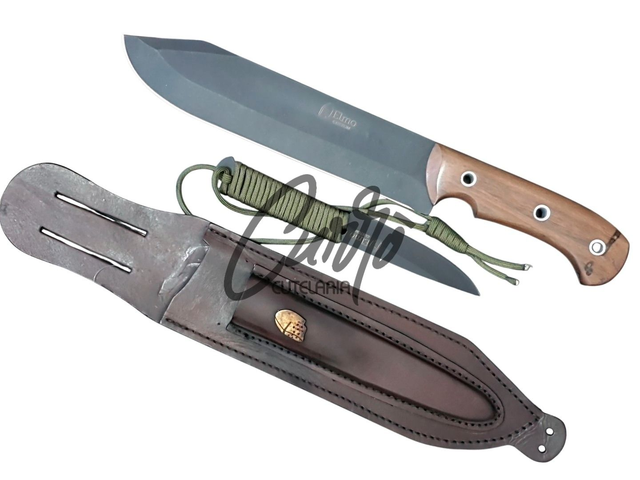 Conjunto de Mato Custom FR2 Elmo Faca 4" e Facão 11" Bainha