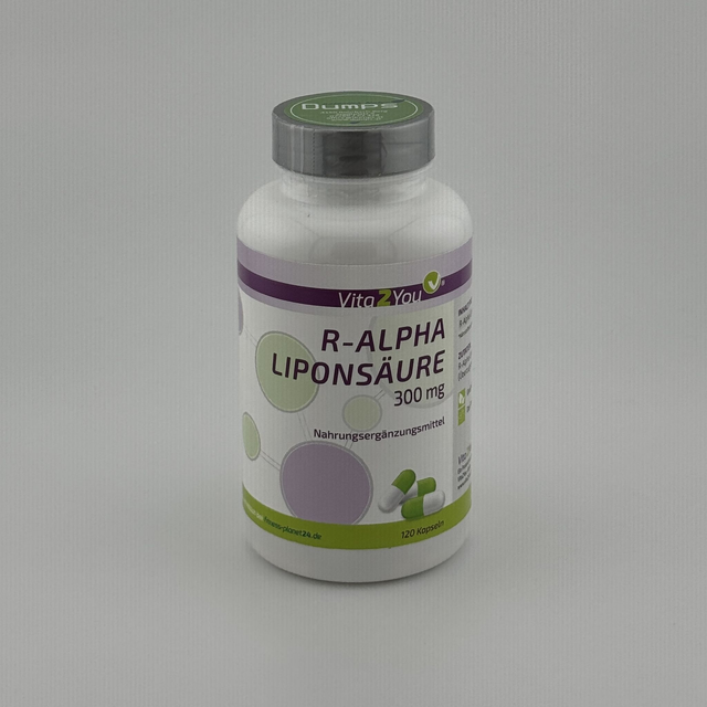 Vita2You R Alpha Liponsäure 300mg - 120 Kapseln - Hohe Bioverfügbarkeit - Hochdosiert