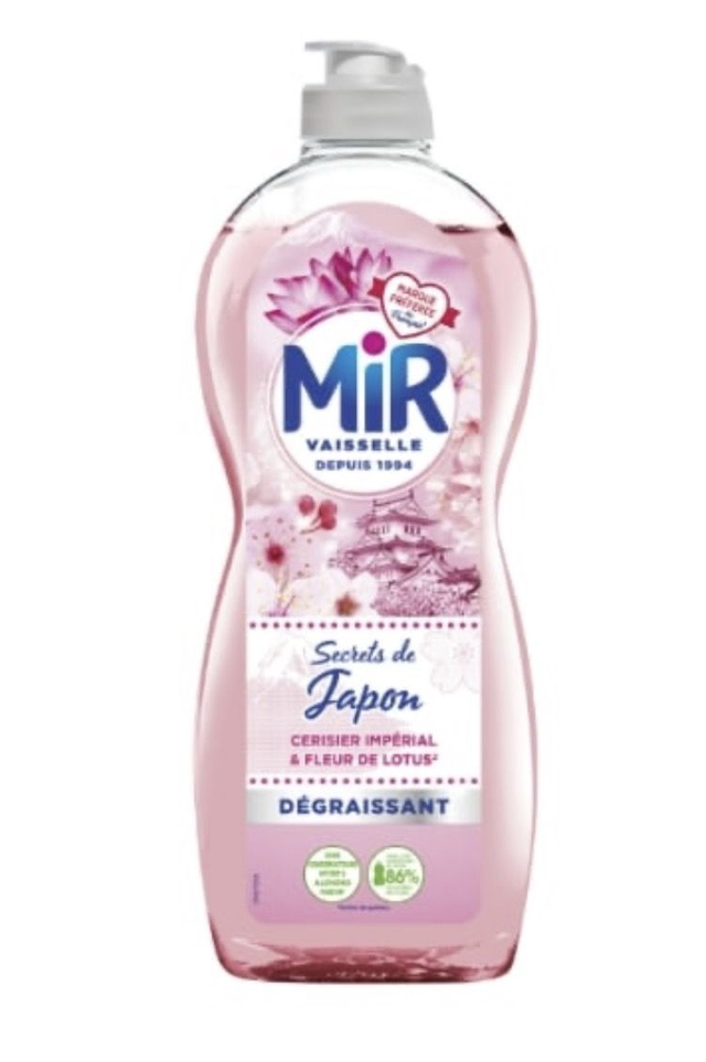 MIR Liquide vaisselle Fleurs de Lotus Cerisier Dégraissant 675 ml