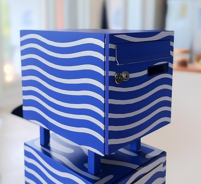  Lot de 2 Table de Chevet acier 