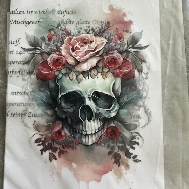 Toten Kopf Rosen  15x10cm  