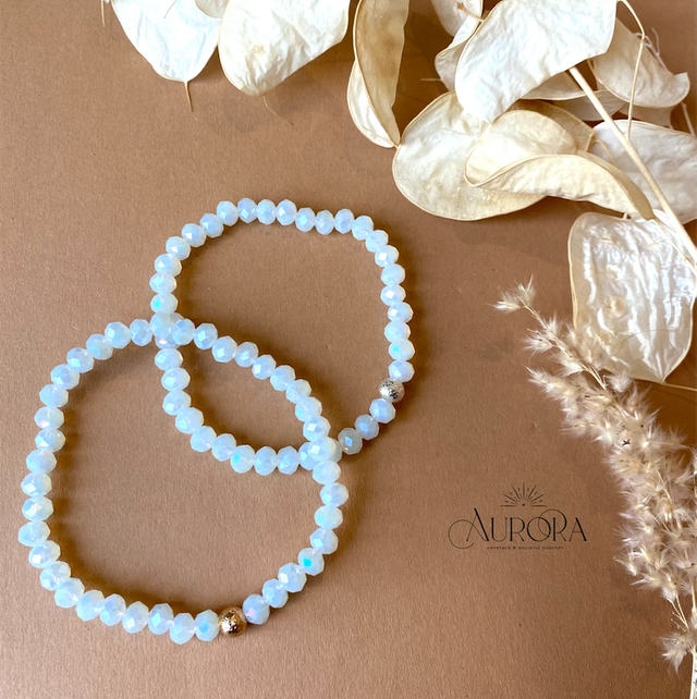 Moonlight Glasperlen Armband 6mm 