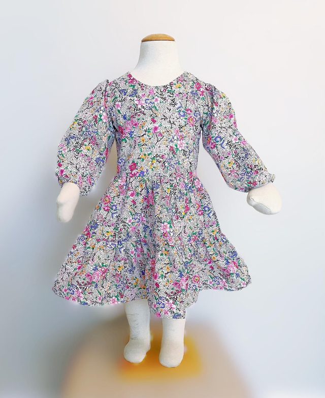 Kukka puuvilla mekko