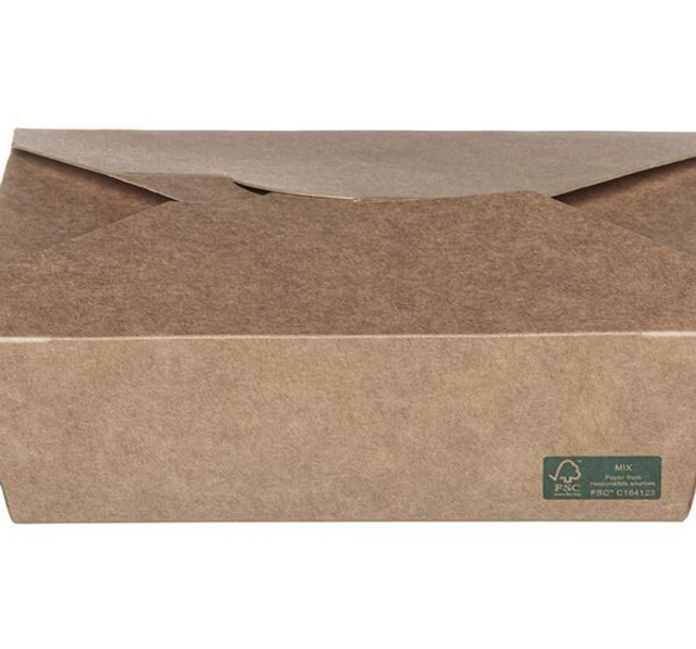 1 Pallet of No2 1500ml RECTANGULAR KRAFT FOOD BOX FOLDER (19,5x14x4,8) 4x50pcs. 20 Boxes
