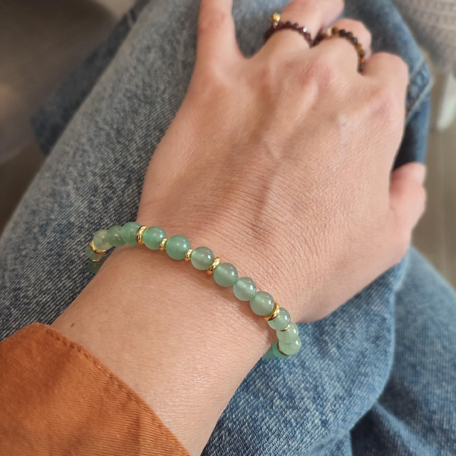 Bracelet Léonie Aventurine verte 
