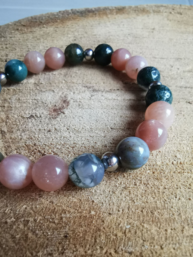 Agasol - pierre de soleil et Agate Arbre - énergie et joie de vivre