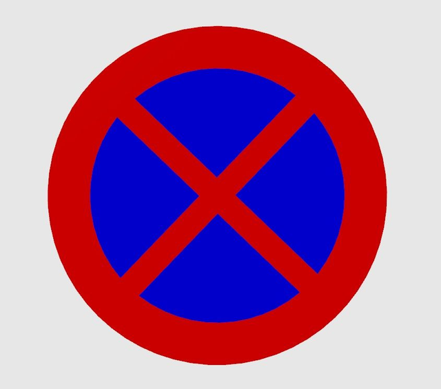 Panneau prescription B6d - Interdiction Arrêt et Stationnement