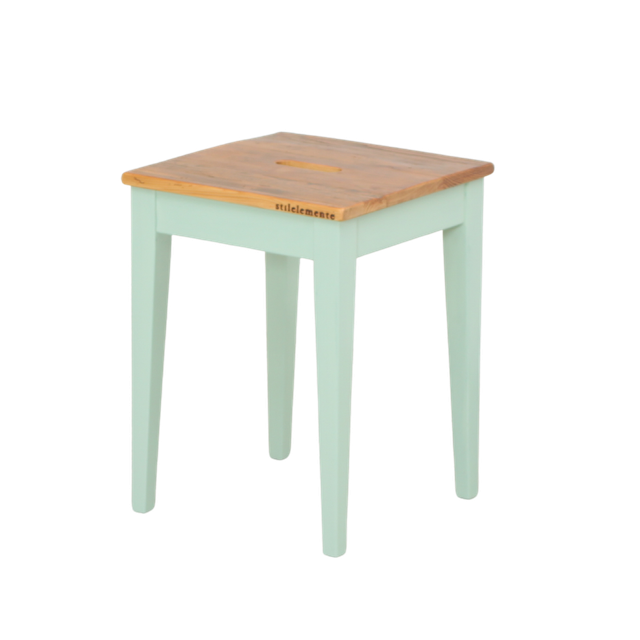 UNIK Altholz Hocker mint