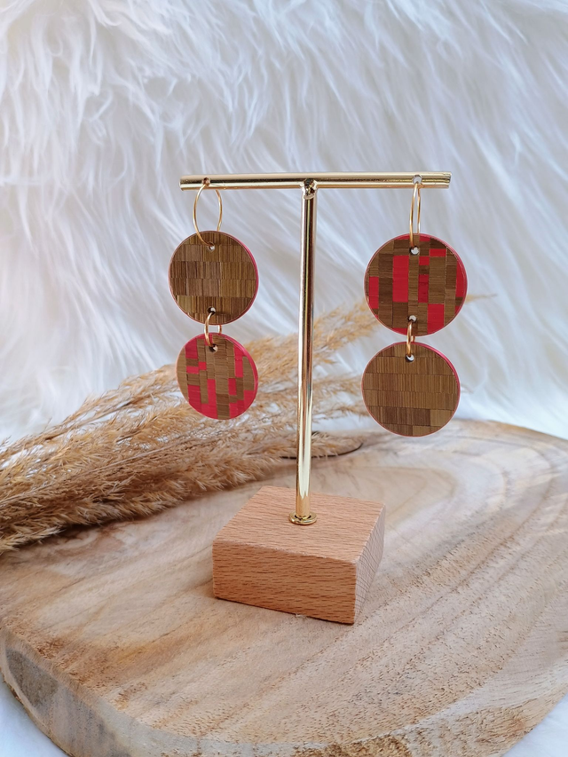 Boucles d'oreilles DOUBLE Mosaïque