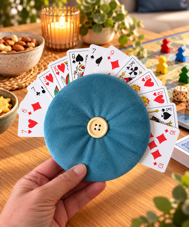 Porte carte de jeux couleur bleu turquoise