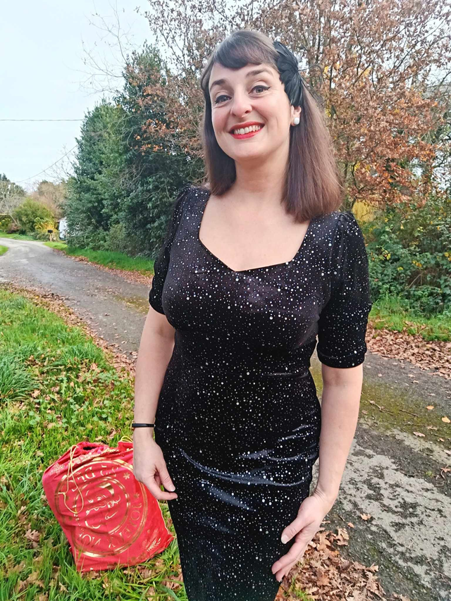 Robe crayon velours "Samantha"