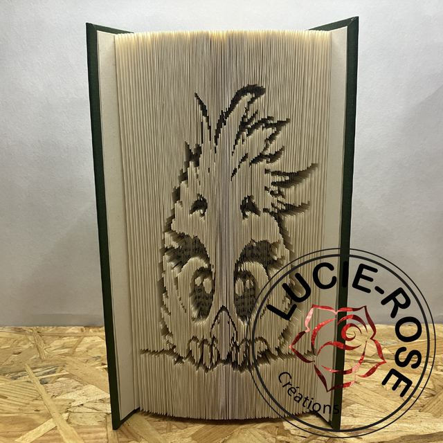 Livre sculpté "L'ébouriffé"