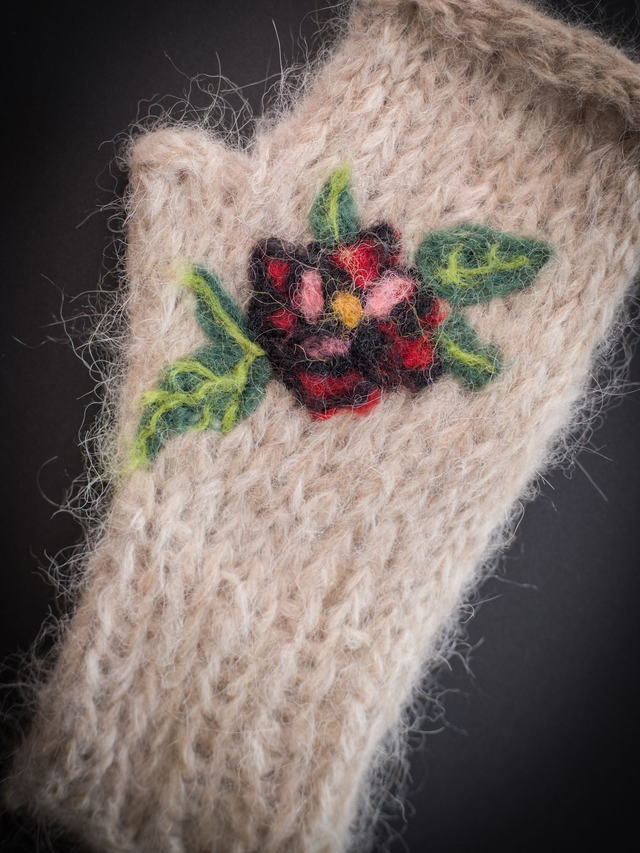 Mitaines Tatouées - La rose et le coeur