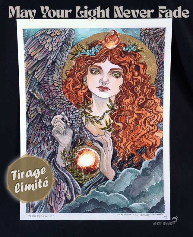 May your Light never fade / Puisse ta Lumière ne Jamais Faiblir (doré rehaussé à la main )
