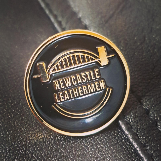 Newcastle Leathermen Gold Effect Enamel Pin Badge