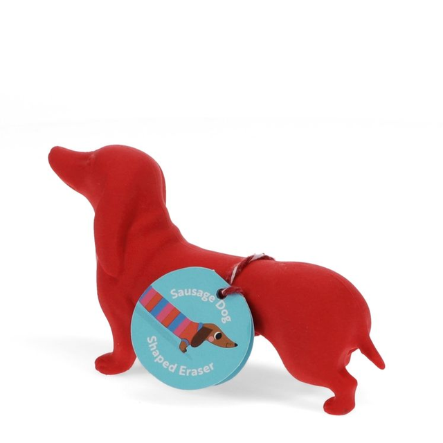 Sausage dog eraser red