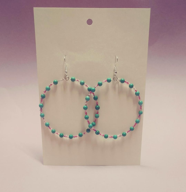 Turkoosi kimalle korvakorut 