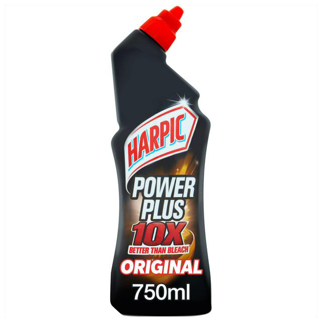 Toilet cleaner, Harpic Power Plus Toilet Cleaner 10x better than Bleach Gel 750ml
