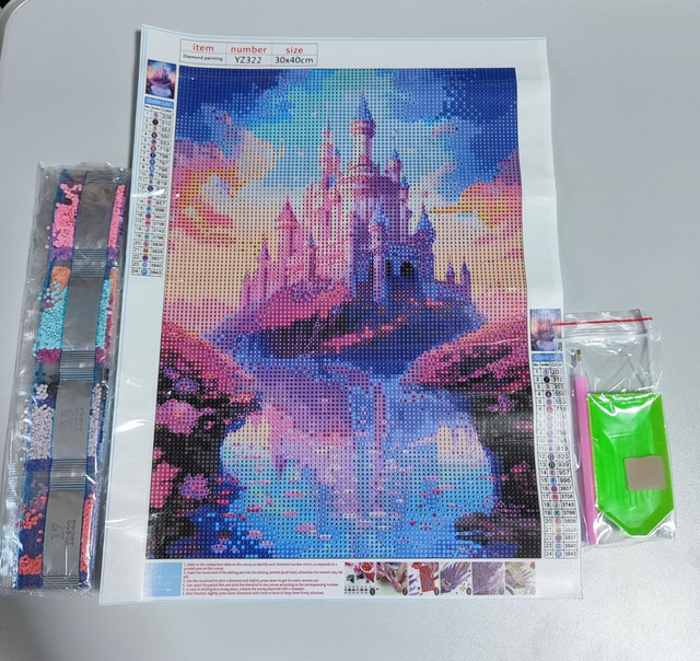 Diamond Painting Schloss am Berg 30x40cm 