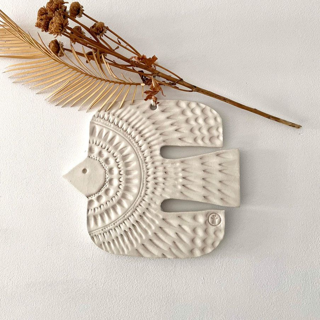 ᯽ Oiseau à suspendre ALCYON grès