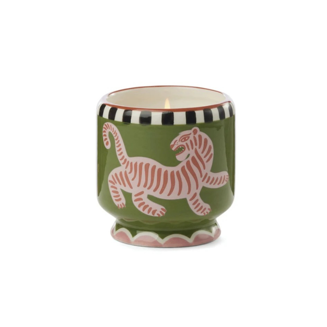 Paddywax Tiger Ceramic Candle - Black Cedar