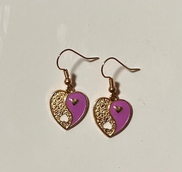 Purple/Gold Short Dangling -PGS2378