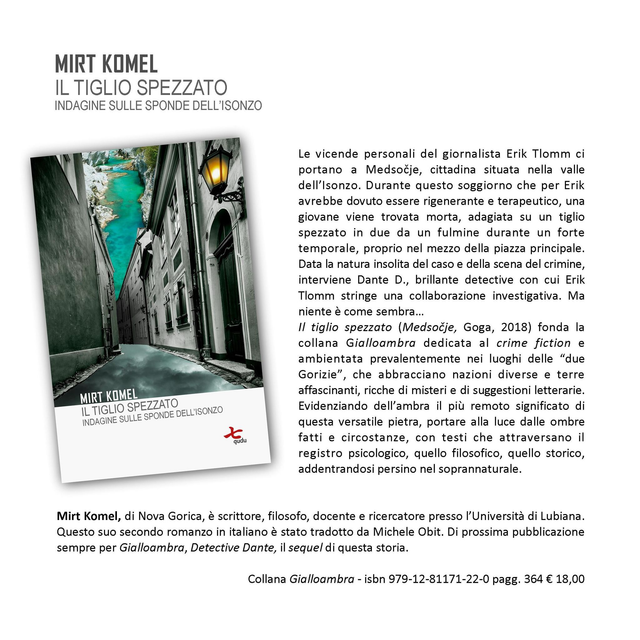 Mirt Komel, "Il tiglio spezzato. Indagine sulle sponde dell'Isonzo", qudulibri 2024 (trad. di Michele Obit)