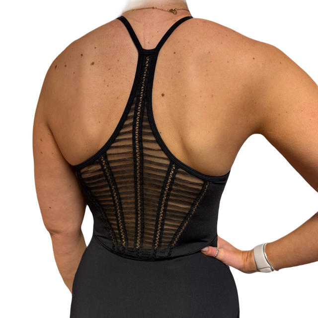 Mirella pleated back leotard 
