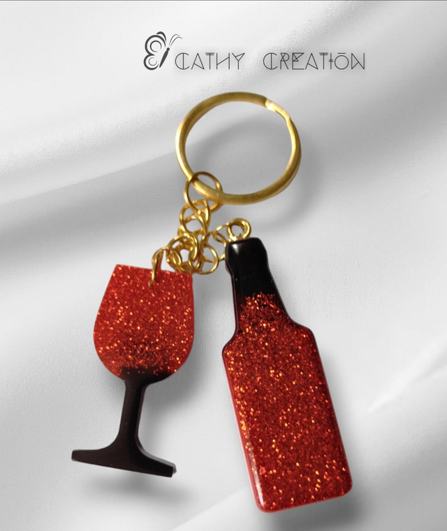 Porte rouge et noir pailleté 