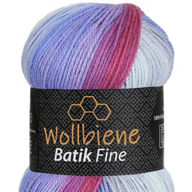 Wollbiene Batik Fine baies violettes fil 🧶 dégradée 100gr