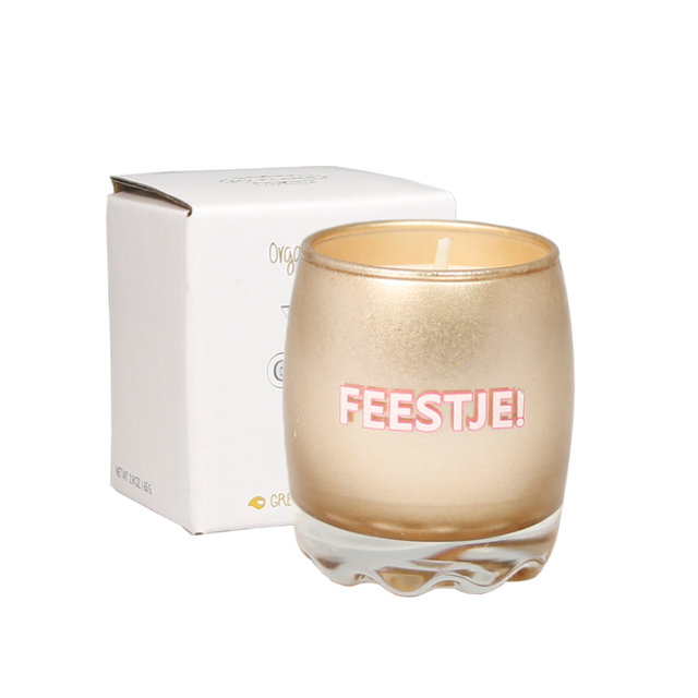 Geurkaars shotglaasje Feestje