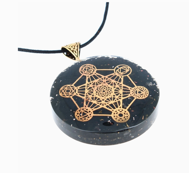 Orgonite en pendentif " Métatron " Tourmaline