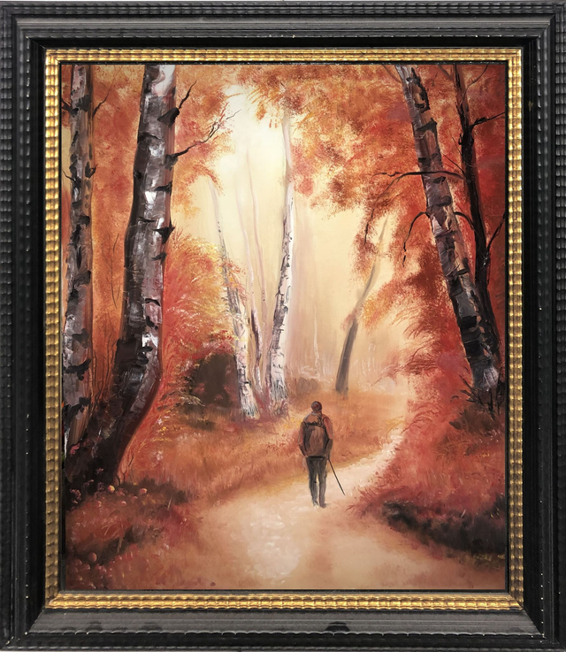 Bosco, pittura ad olio 50 x 70 cm (Daniele Poltronieri)