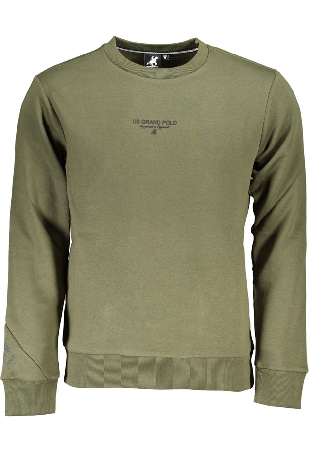 U.S. GRAND POLO FELPA SENZA ZIP UOMO VERDE