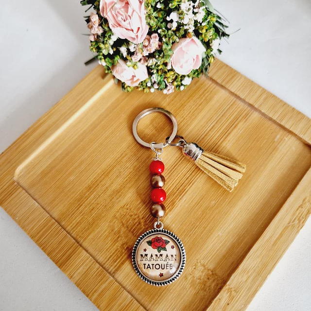 Porte clé cadeaux Maman tatoué 2