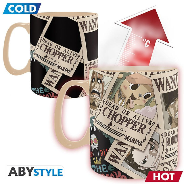 Tazza Termosensibile - ONE PIECE - 460 ml - Wanted