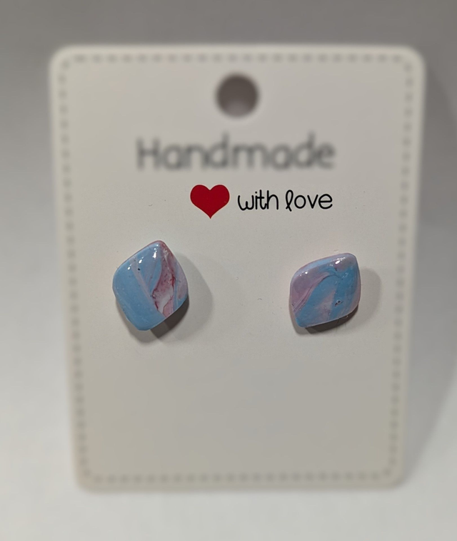 Boucles d'oreilles losange sunrise