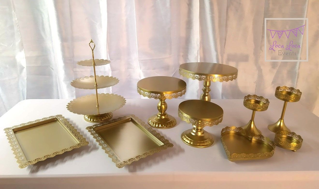 Services à gateaux gold 10 piéces